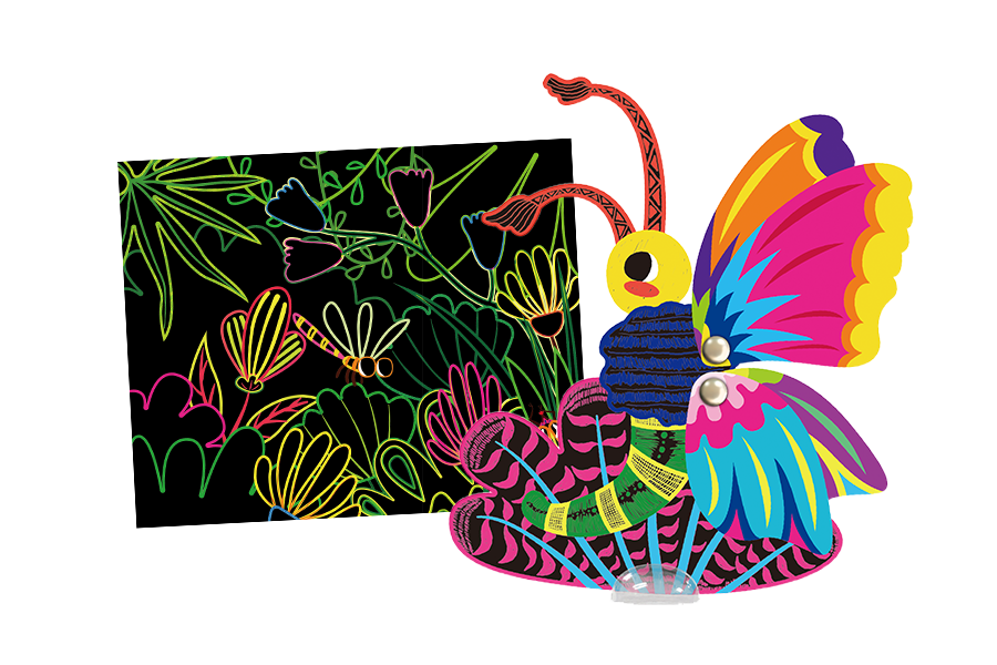 Scratch Art Joint Puppet - Little Bugs